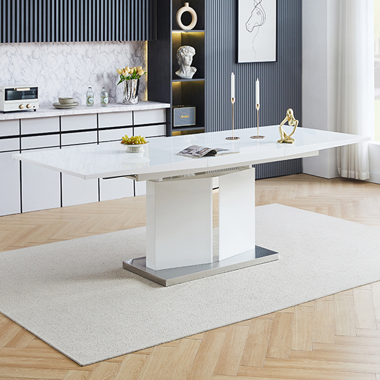 Belmonte White Dining Table Large 8 Petra Taupe White Chairs_3