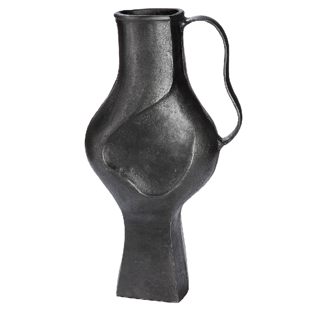 Belmora Aluminum Flower Vase In Black