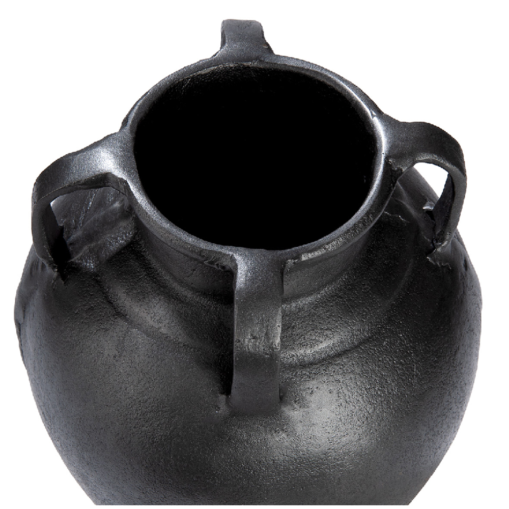 Belmora Aluminum Round Vase In Black
