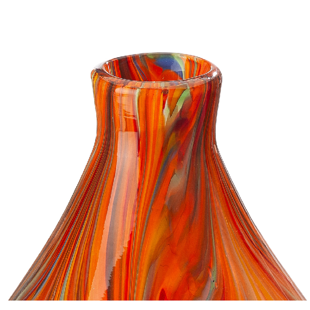 Belmora Large Glass Vase In Orange
