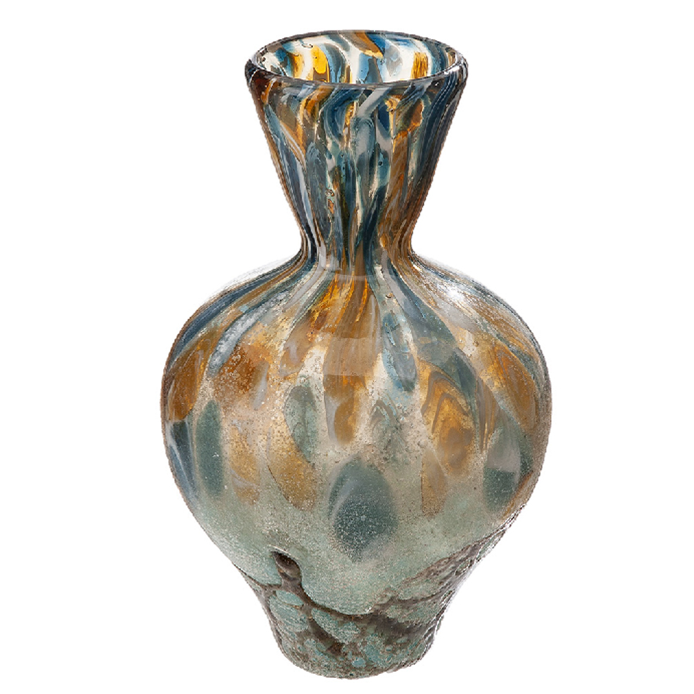 Belmora Small Glass Vase In Brown