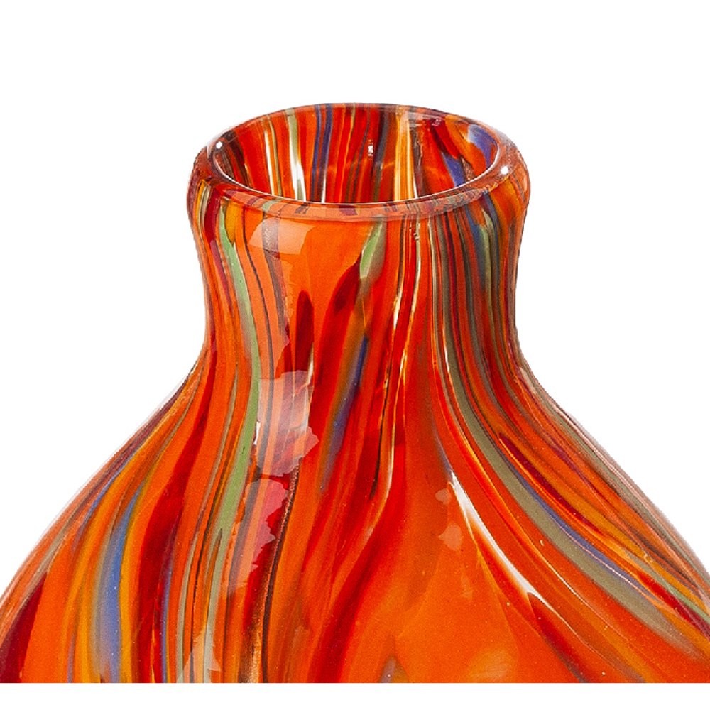 Belmora Small Glass Vase In Orange
