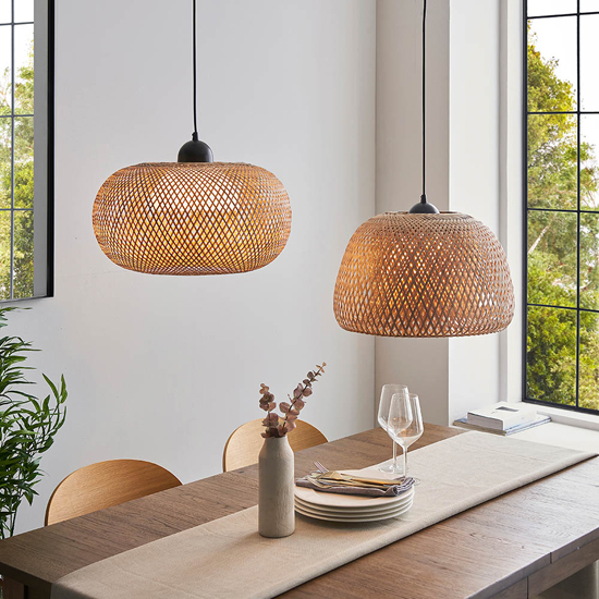 Beloit Elongated Sphere Shade Ceiling Pendant Light In Natural