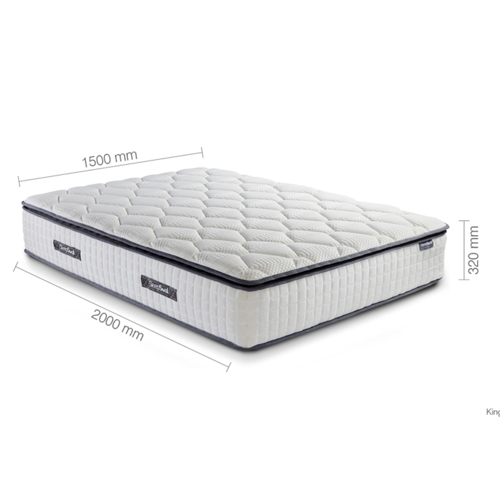 Beloit Fabric King Size Mattress In White