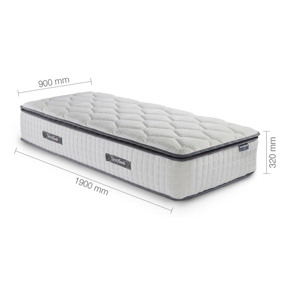 Beloit Fabric Single Mattress In White