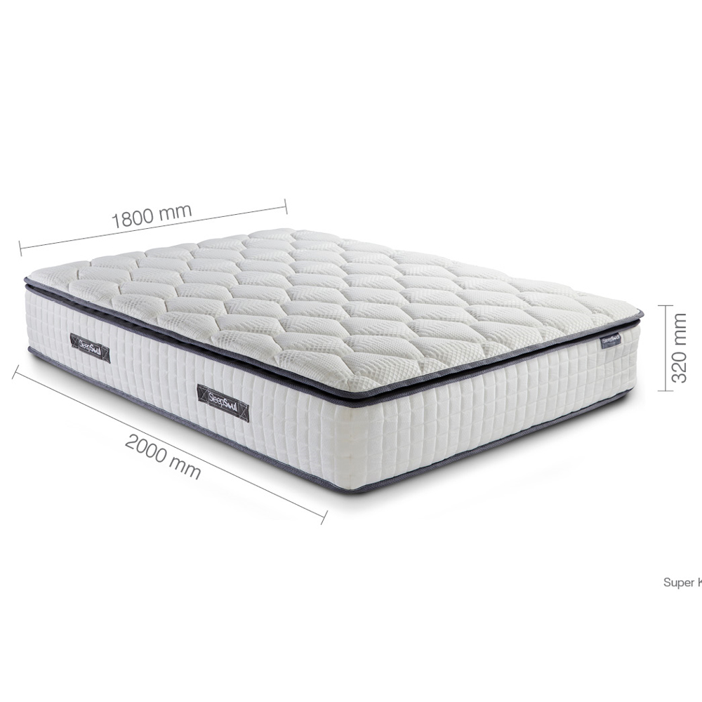 Beloit Fabric Super King Size Mattress In White