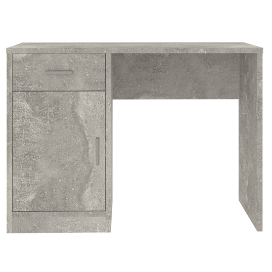 Beloit Laptop Desk With 1 Door 1 Drawer In Concrete Effect