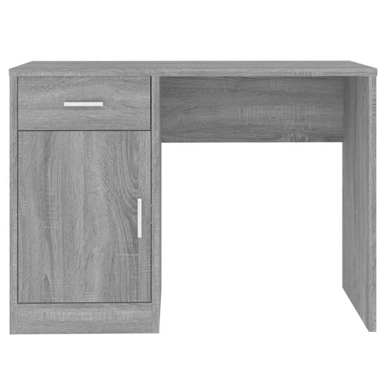 Beloit Laptop Desk With 1 Door 1 Drawer In Grey Sonoma Oak