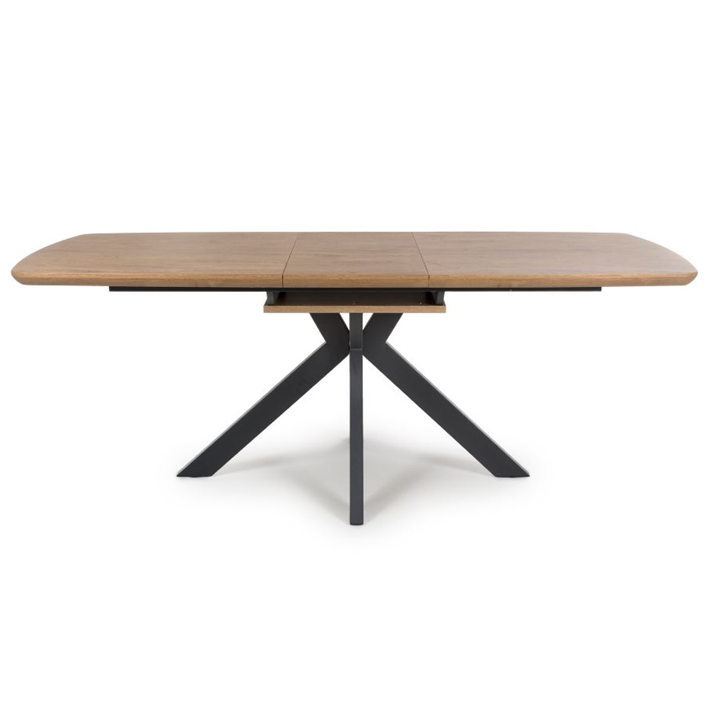 Beloit Large Wooden Extending Dining Table In Rustic Oak