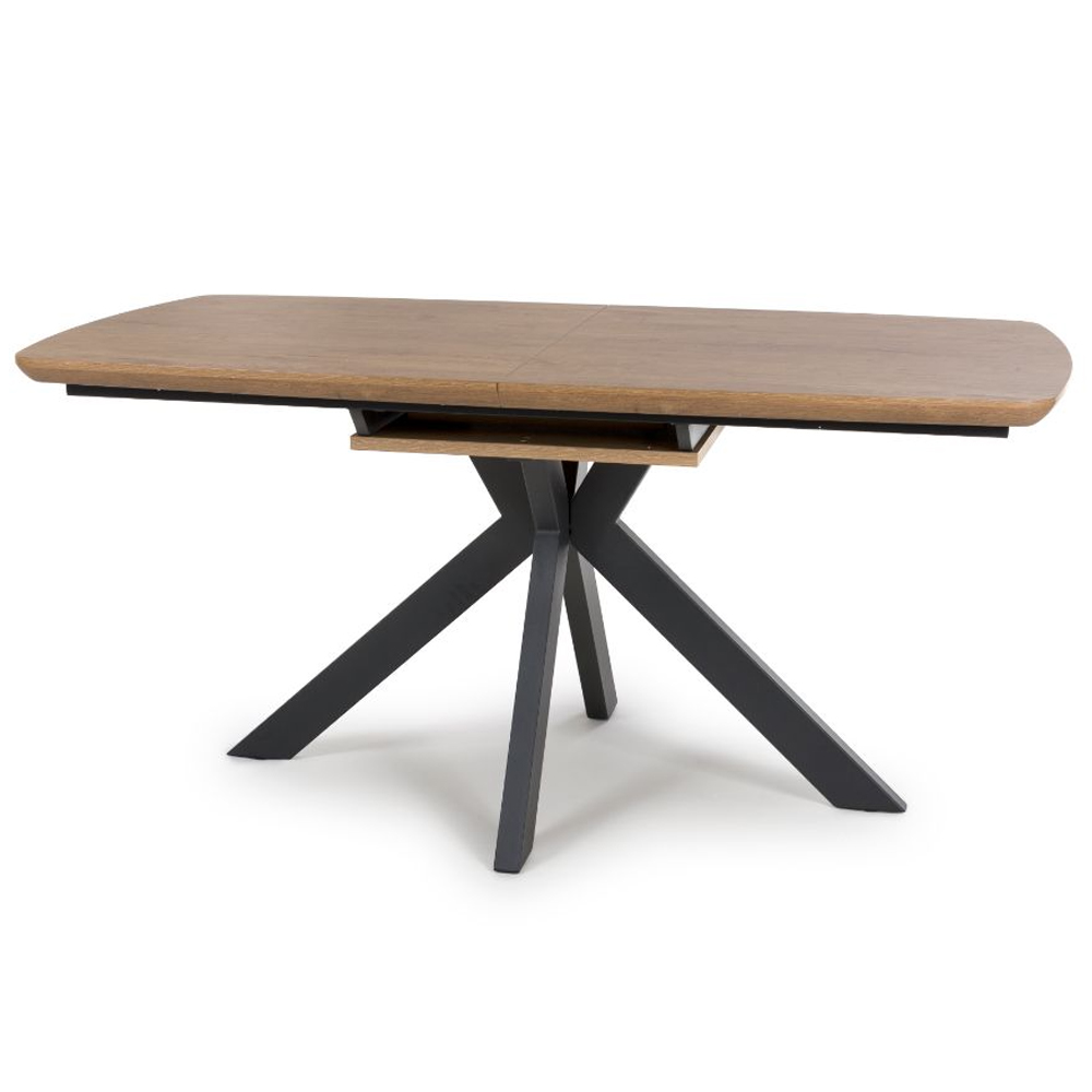 Beloit Large Wooden Extending Dining Table In Rustic Oak