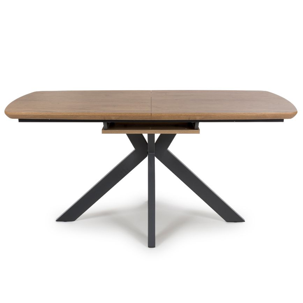 Beloit Large Wooden Extending Dining Table In Rustic Oak