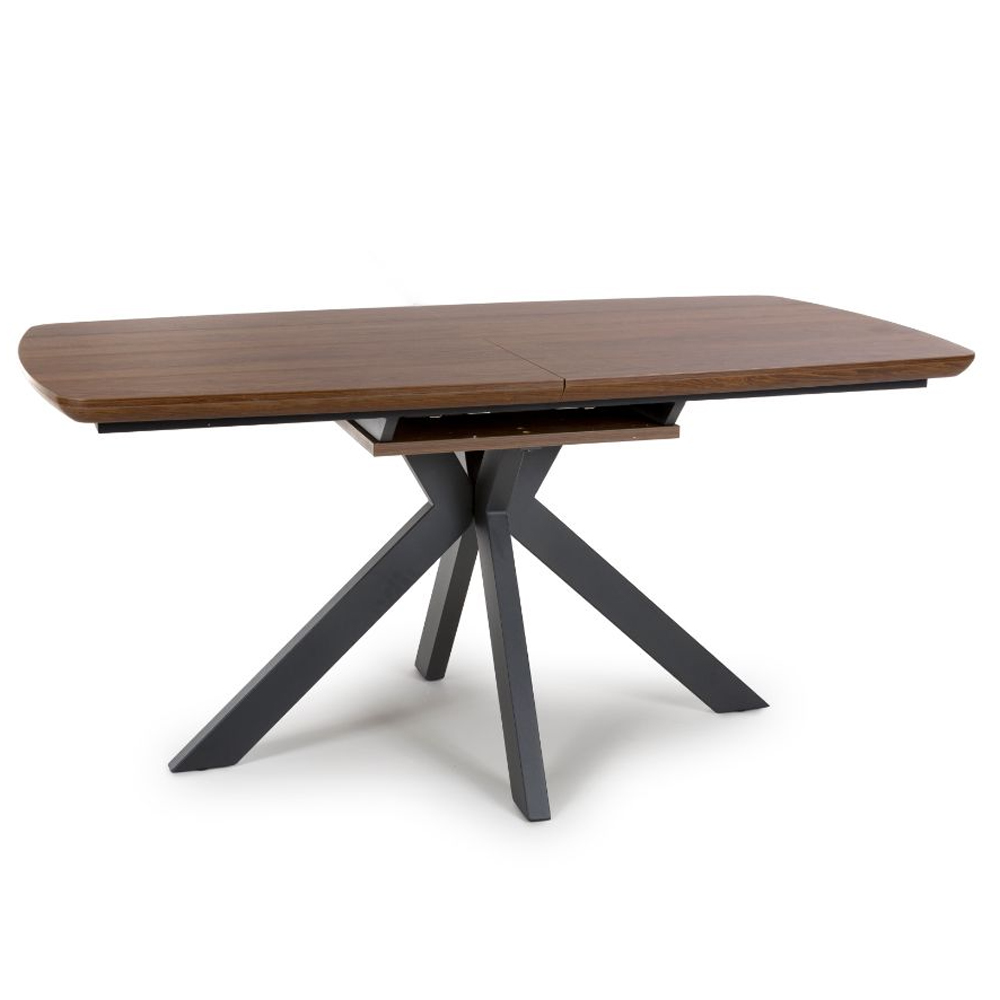 Beloit Large Wooden Extending Dining Table In Smoked Oak