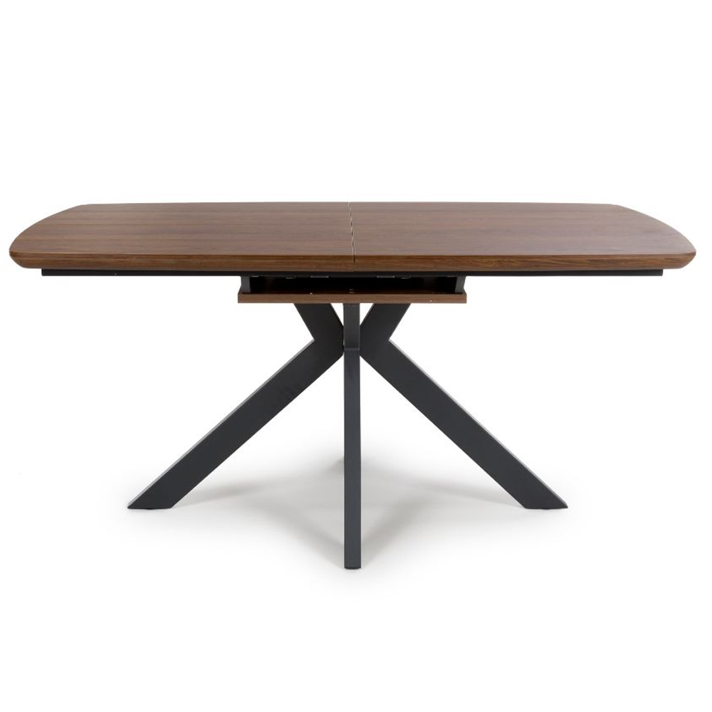 Beloit Large Wooden Extending Dining Table In Smoked Oak