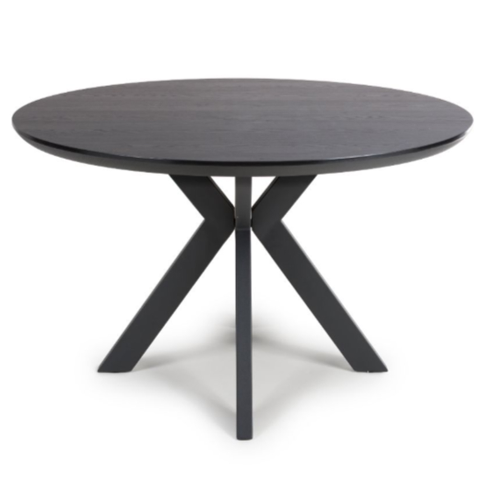 Beloit Medium Wooden Round Dining Table In Black