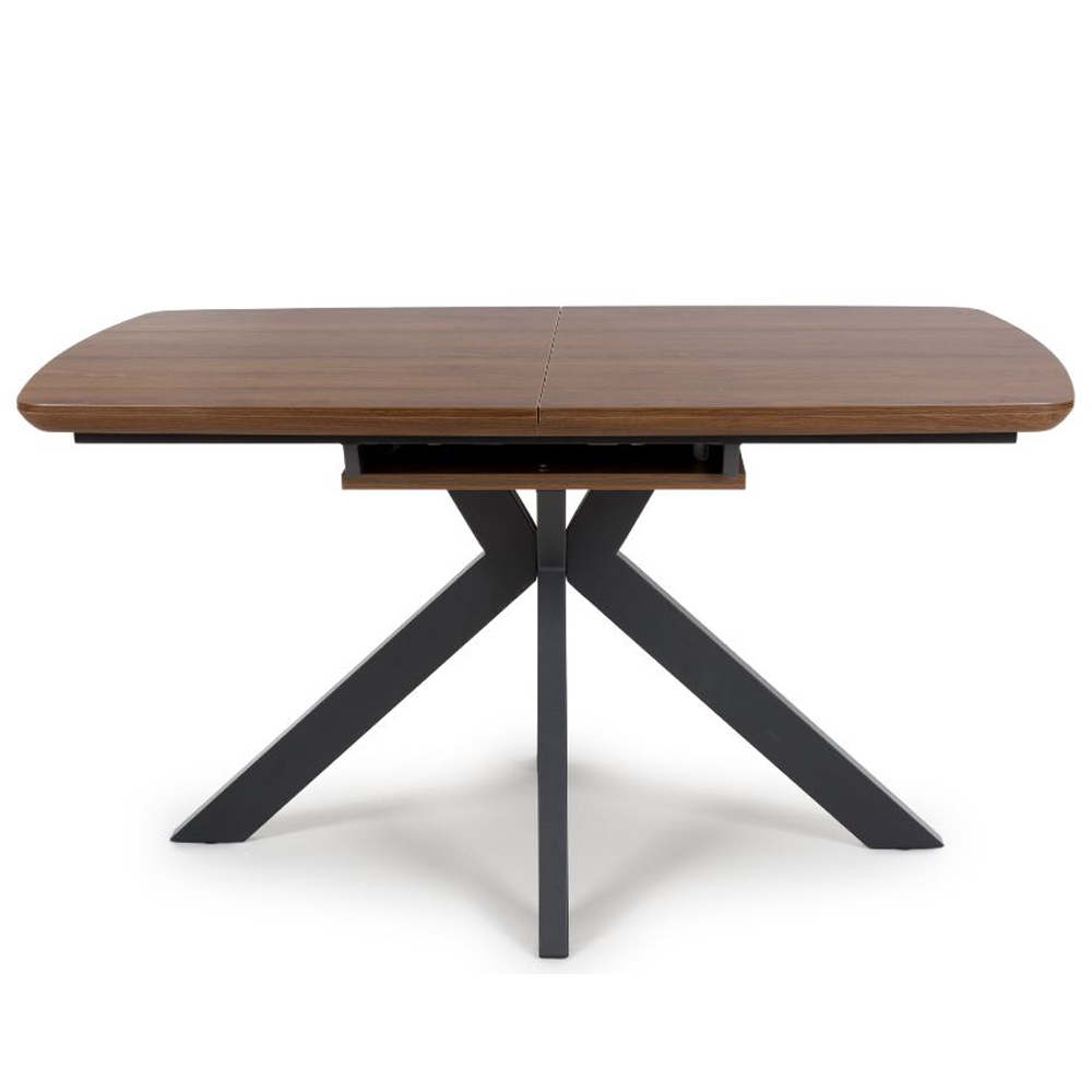 Beloit Small Wooden Extending Dining Table In Smoked Oak