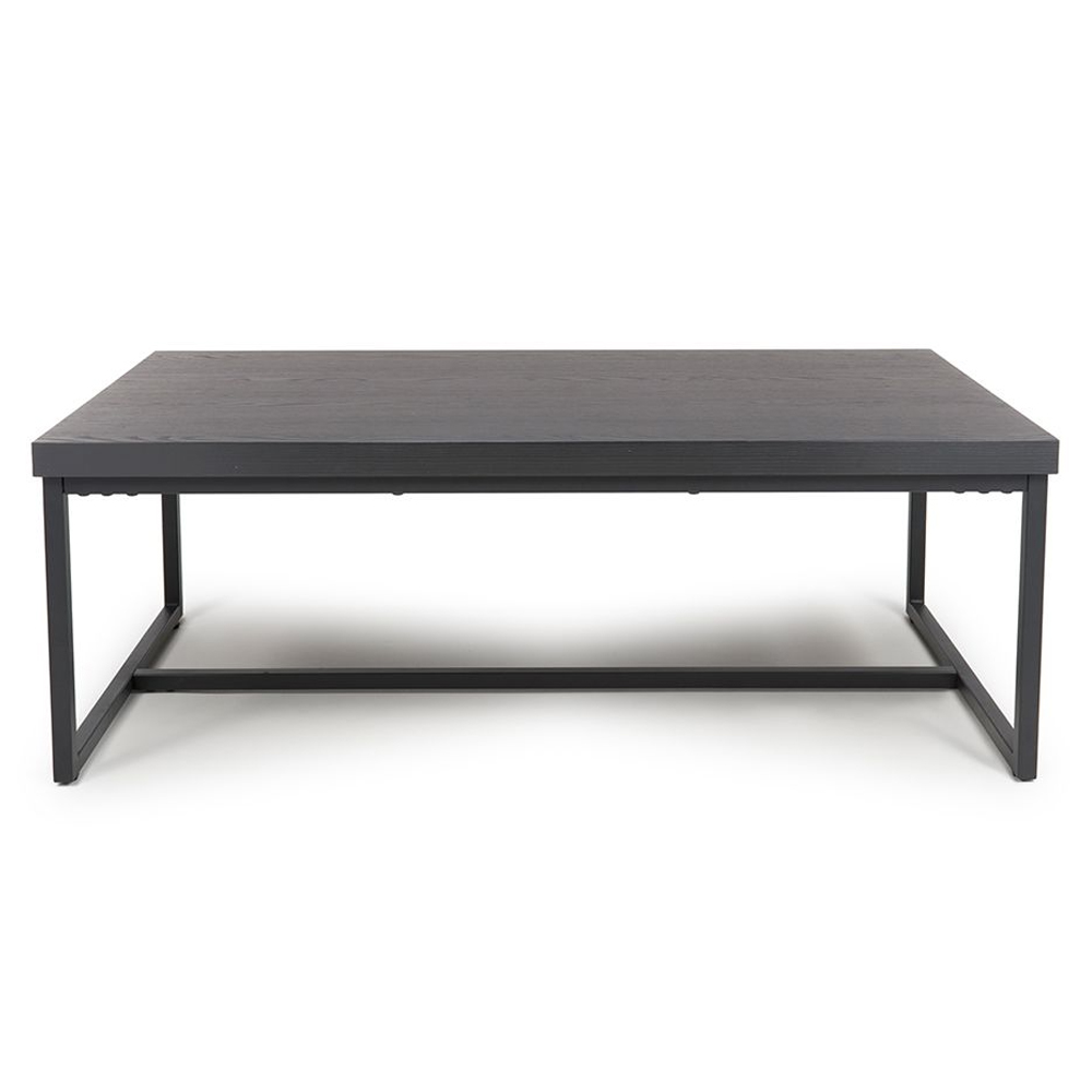 Beloit Wooden Rectangular Coffee Table In Ash Black