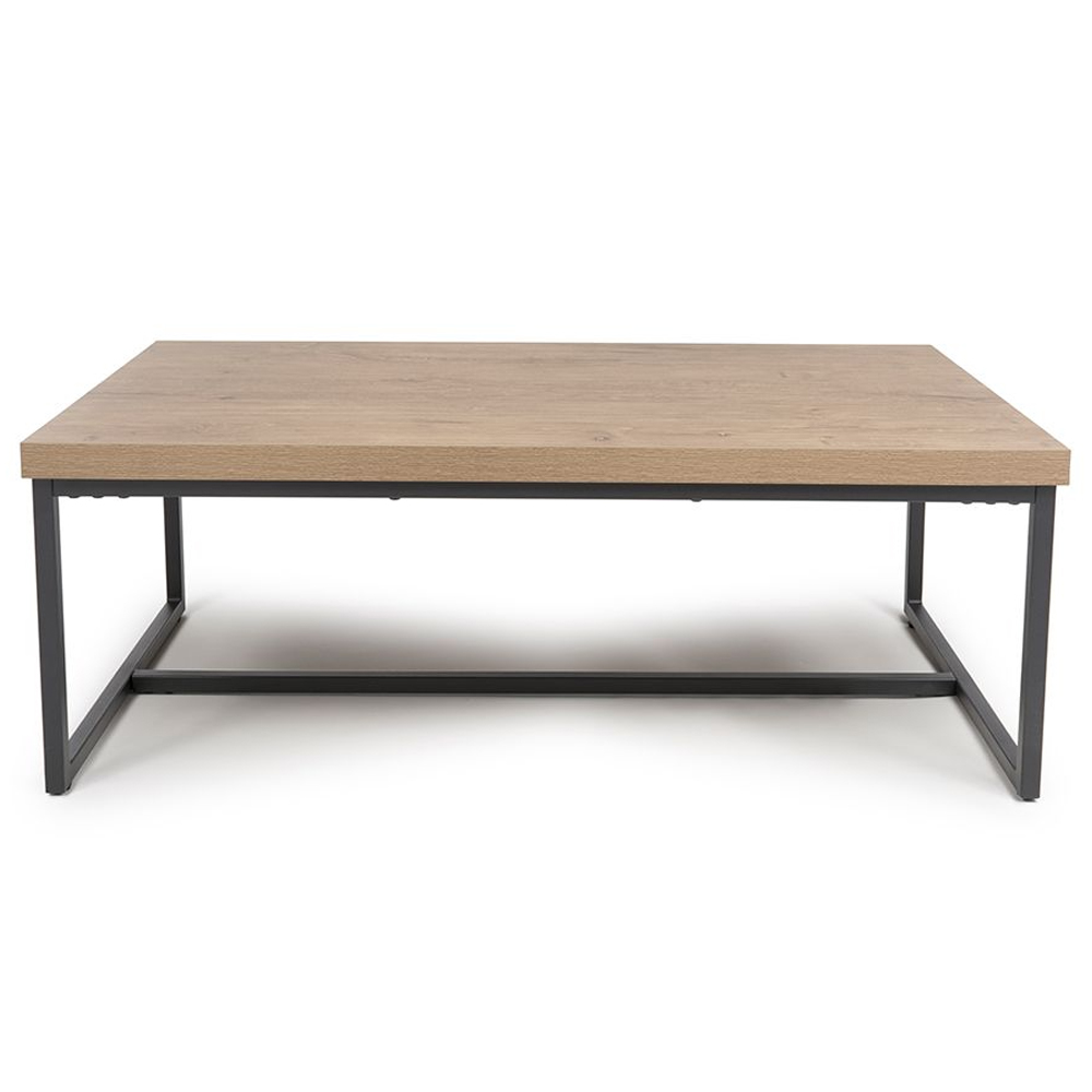 Beloit Wooden Rectangular Coffee Table In Rustic Oak