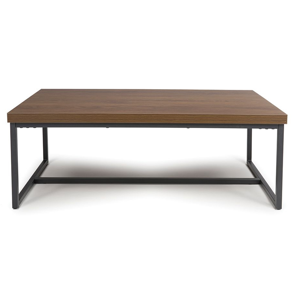Beloit Wooden Rectangular Coffee Table In Smoked Oak