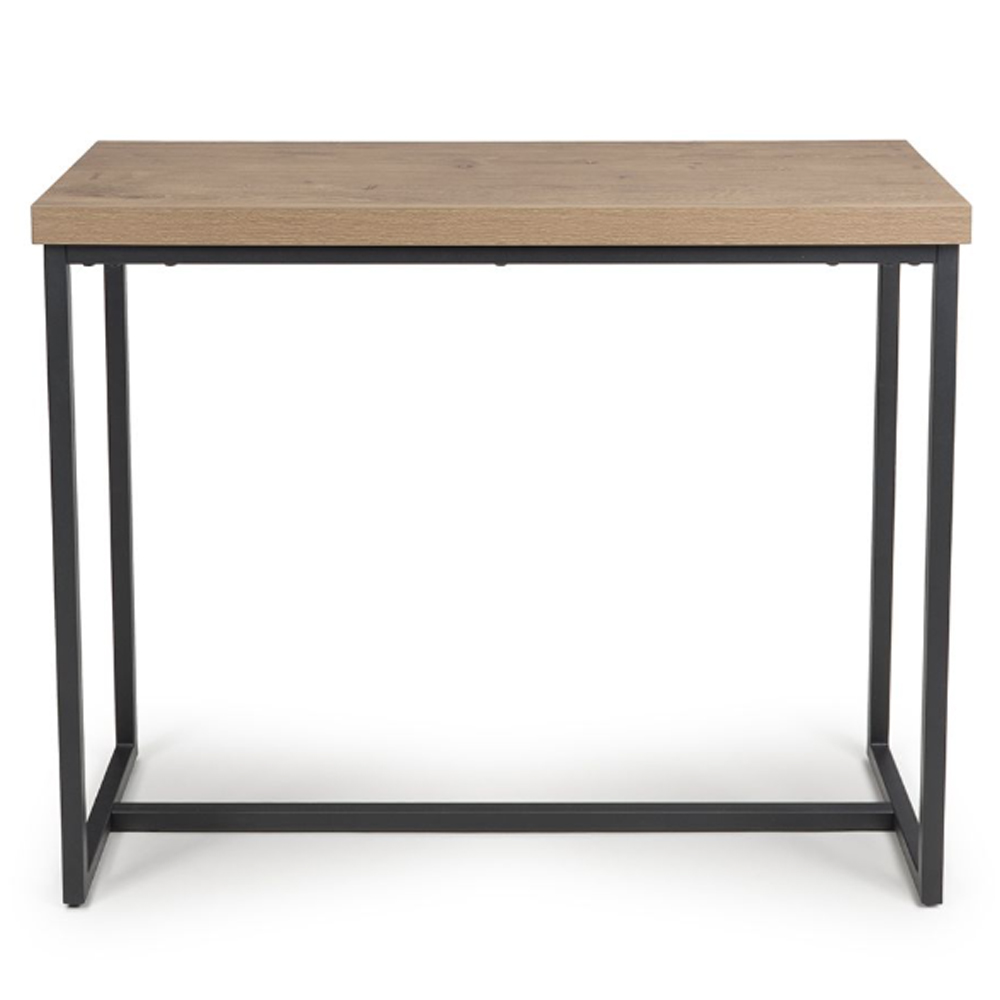 Beloit Wooden Rectangular Console Table In Rustic Oak