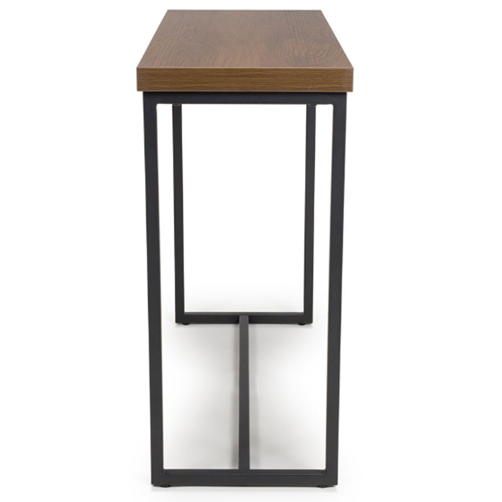 Beloit Wooden Rectangular Console Table In Smoked Oak