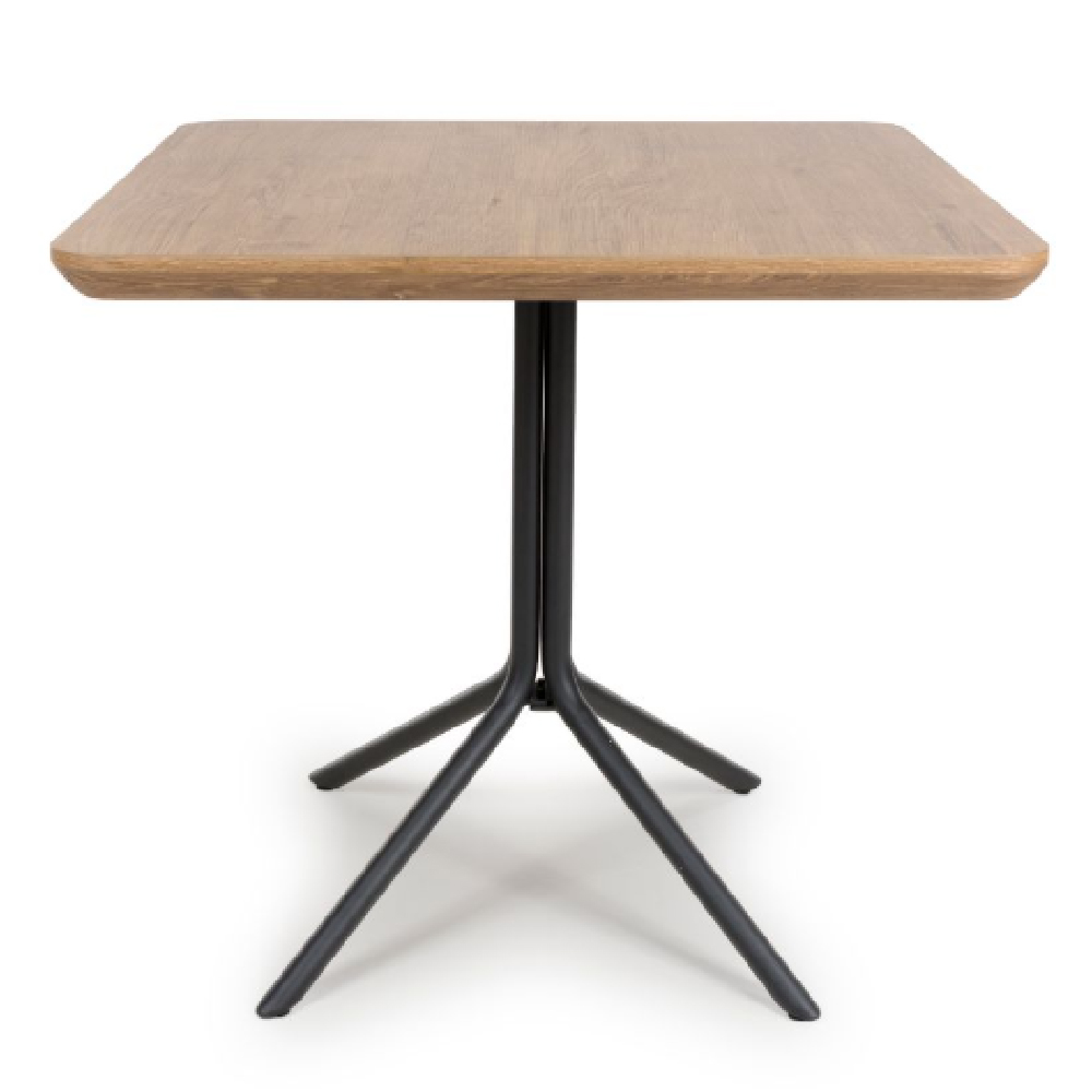 Beloit Wooden Square Dining Table In Rustic Oak