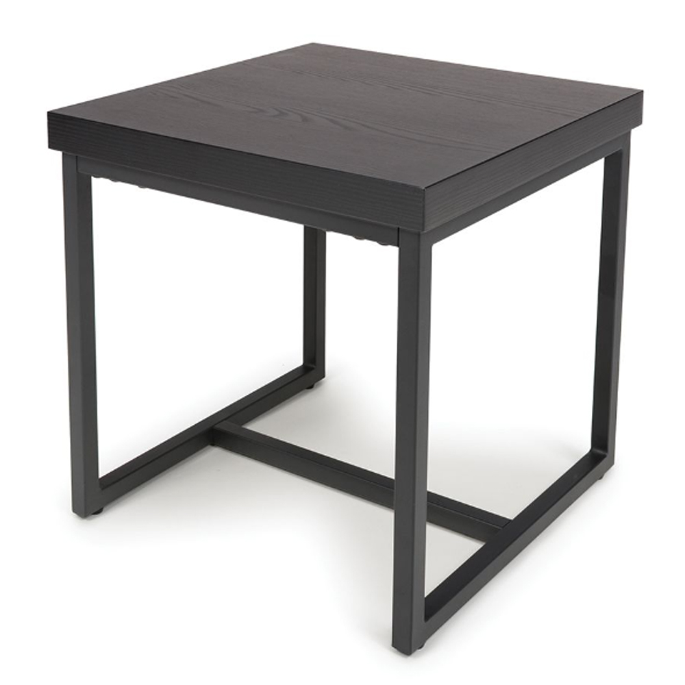 Beloit Wooden Square End Table In Ash Black