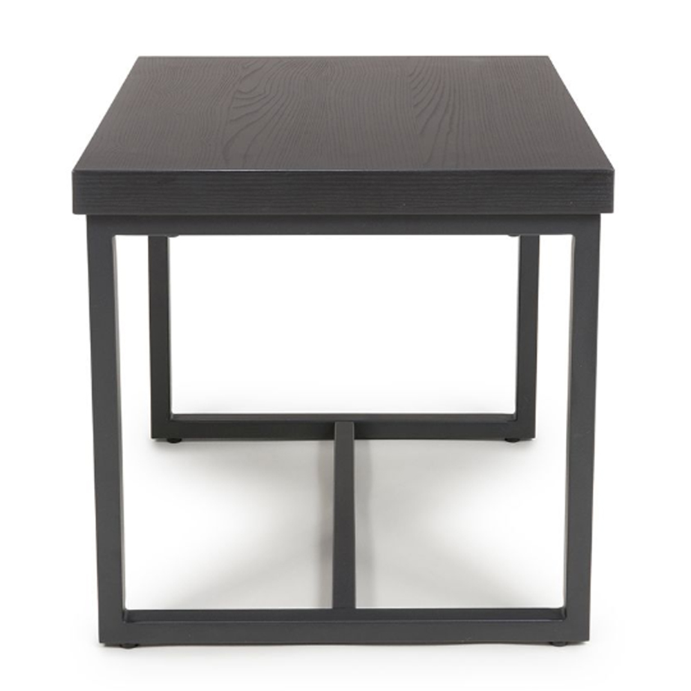 Beloit Wooden Square End Table In Ash Black