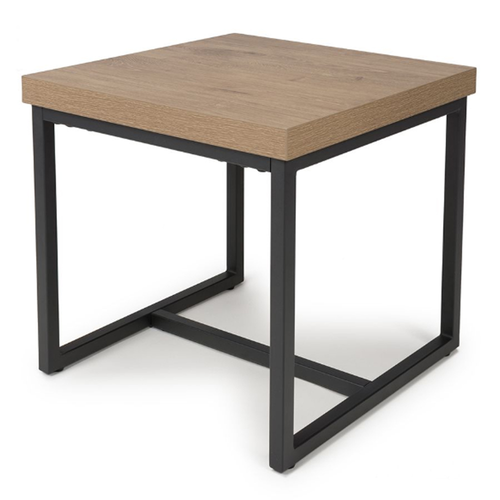 Beloit Wooden Square End Table In Rustic Oak