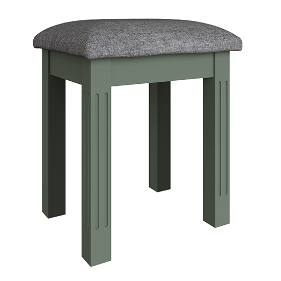 Belton Wooden Dressing Stool In Cactus Green