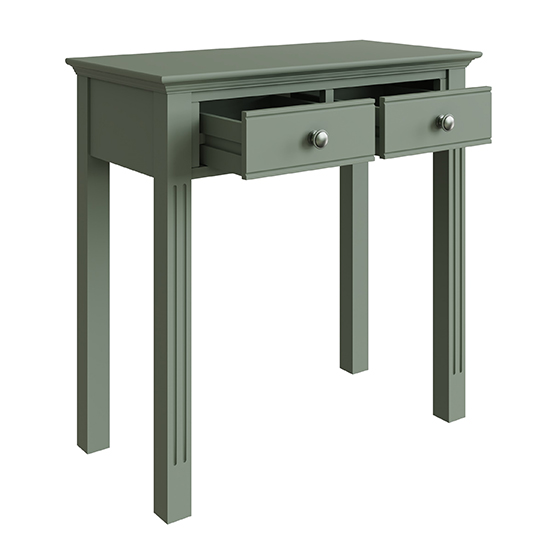 Belton Wooden Dressing Table With 2 Drawers In Cactus Green_2