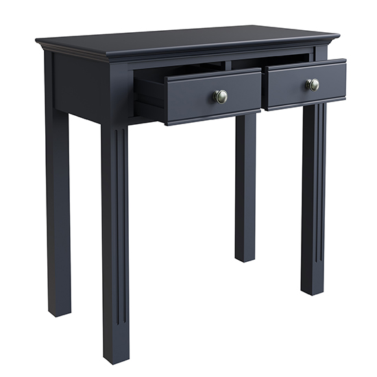 Belton Wooden 2 Drawers Dressing Table In Midnight Grey_2
