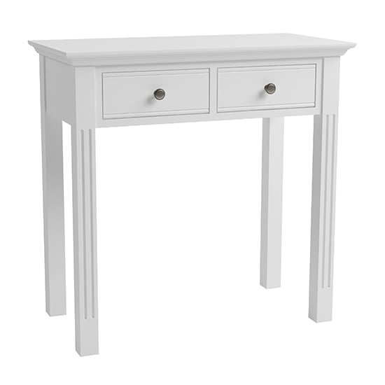 Belton Wooden 2 Drawers Dressing Table In White_1