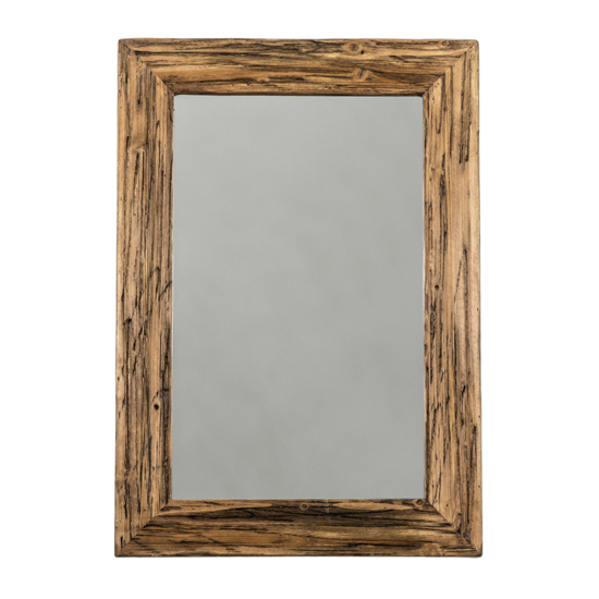 Read more about Belton rectangular wall mirror with natural wooden frame