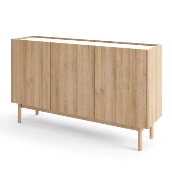 Product photograph of Belton Wooden Sideboard Large With 3 Doors In Riviera Oak from Furniture in Fashion