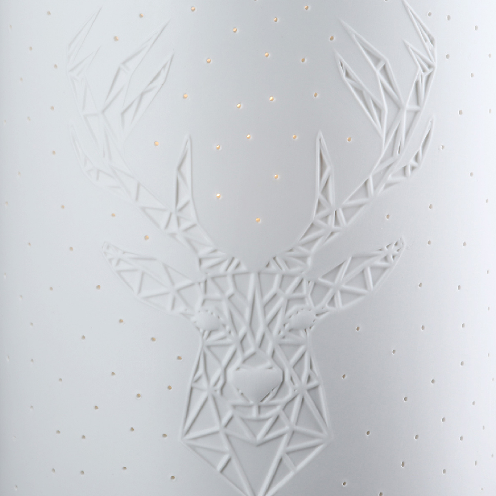 Belvaro Porcelain Animal Design LED Table Lamp in White