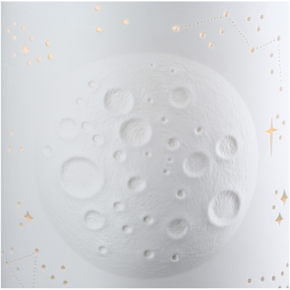 Belvaro Porcelain Moon Table Lamp in White