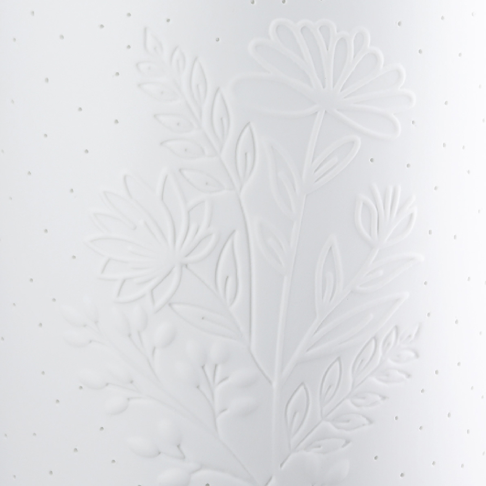 Belvaro Porcelain Wildflower LED Table Lamp in White