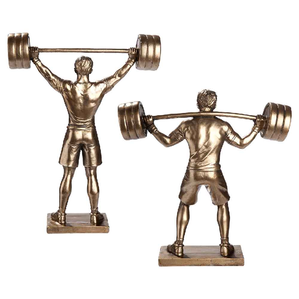 Carnation Synthetic Resin 2 Bar Lifter Sculpture In Bronze