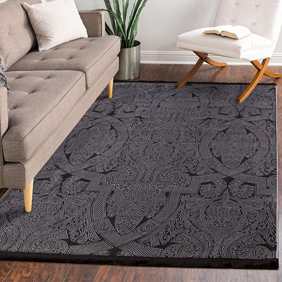 Read more about Belvedere eltham 200x290cm rug in blue and charcoal