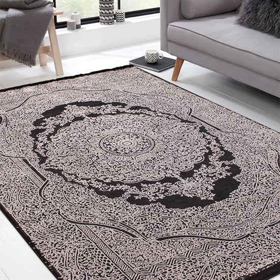 Read more about Belvedere hampton 133x190cm rug in grey and charcoal