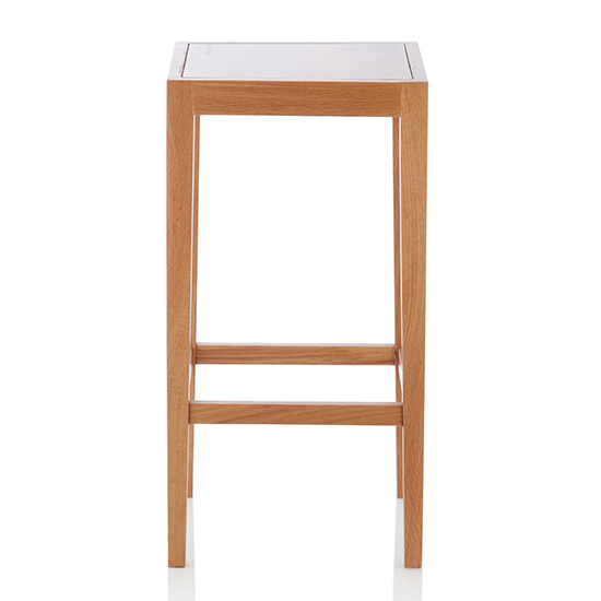 Belvidere Wooden Counter Height Bar Stool In Oak