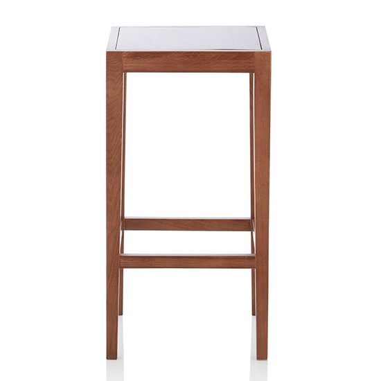 Read more about Belvidere wooden counter height bar stool in walnut