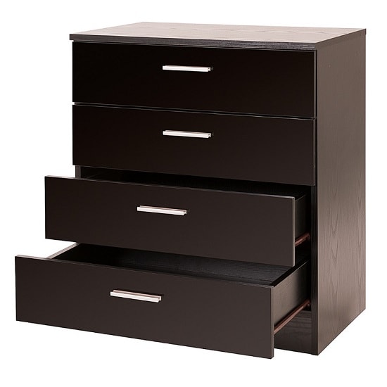 Ottershaw Chest Of Drawers In Black With High Gloss Fronts_2