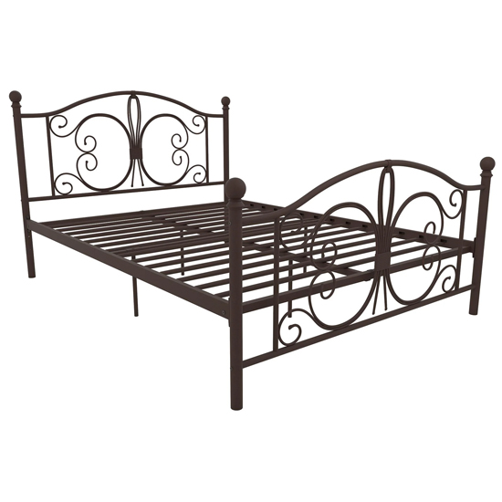 Beeville Metal Double Bed In Bronze