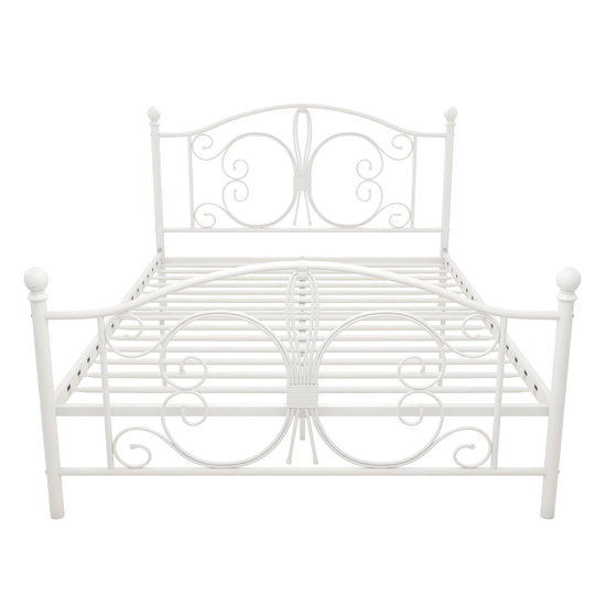 Beeville Metal Double Bed In White