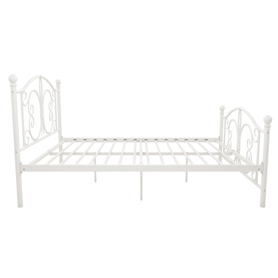 Beeville Metal Double Bed In White