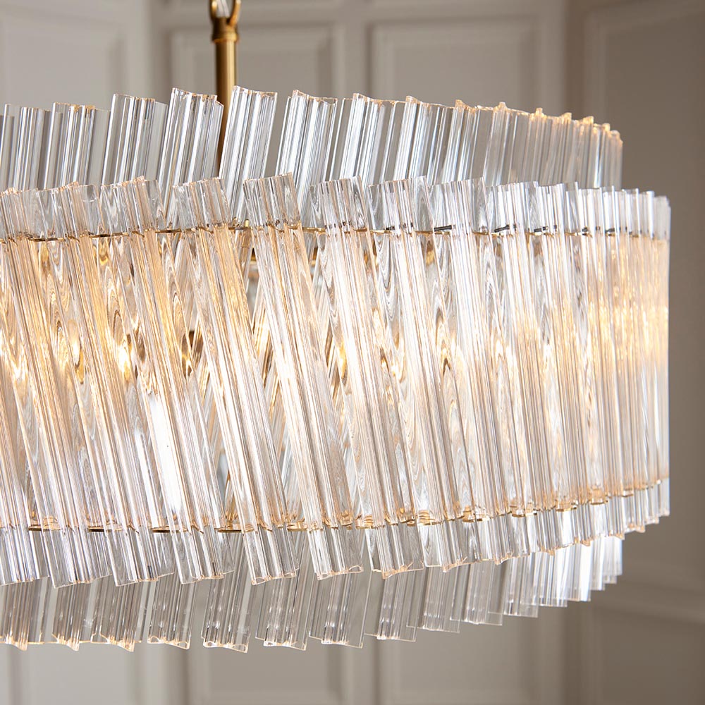 Bemidji 5 Light Clear Glass Pendant Light In Satin Black