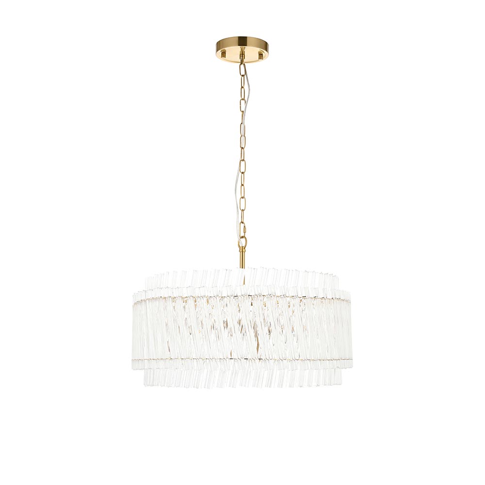 Bemidji 5 Light Clear Glass Pendant Light In Satin Black
