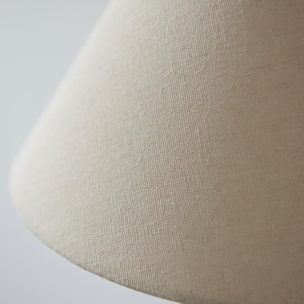 Bemidji Natural Linen Fabric Shade Table Lamp In Brass