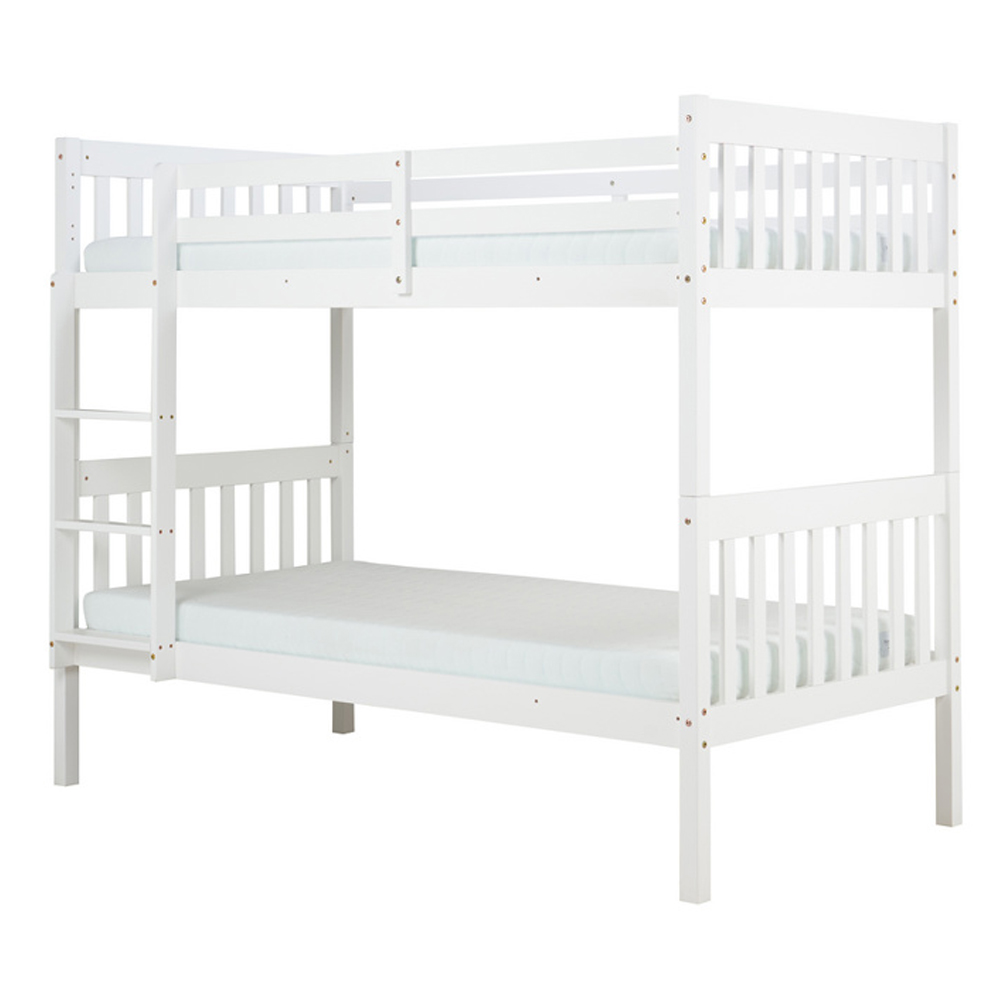 Bemidji Wooden Bunk Bed In White